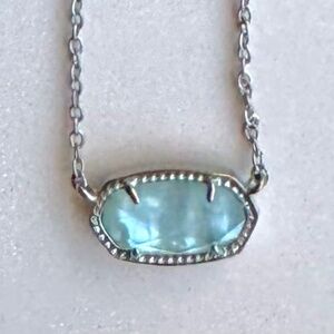 Kendra Scott Elisa pendant necklace light blue in silver tone
